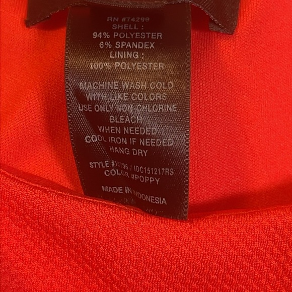 NWOT ENFOCUS Studio Orange Sleeveless Dress NWOT - Picture 4 of 4